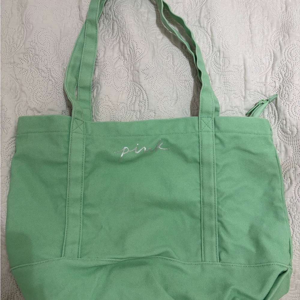 PINK Victoria's Secret Mint Green Tote